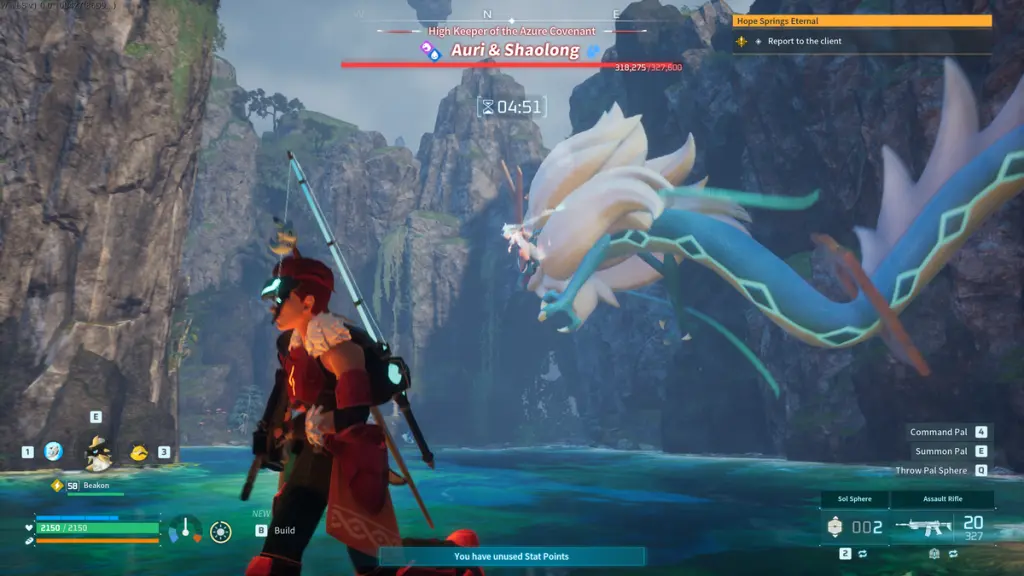 Auri and Shaolong in Palworld