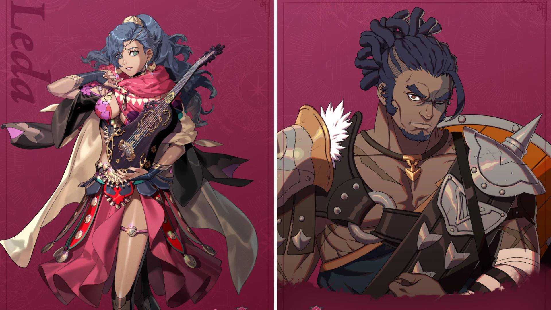 Graphic featuring side-by-side pictures of Leda and Vakkania