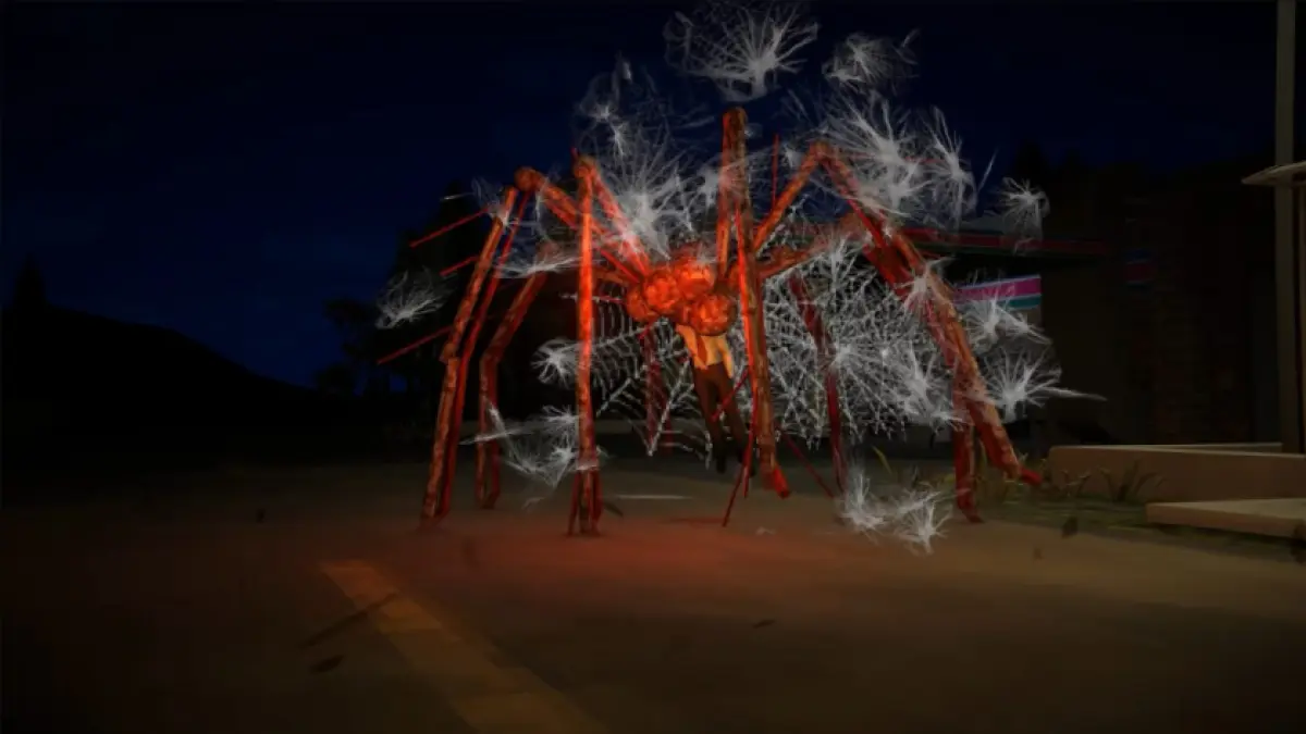 Spider doppelganger outside