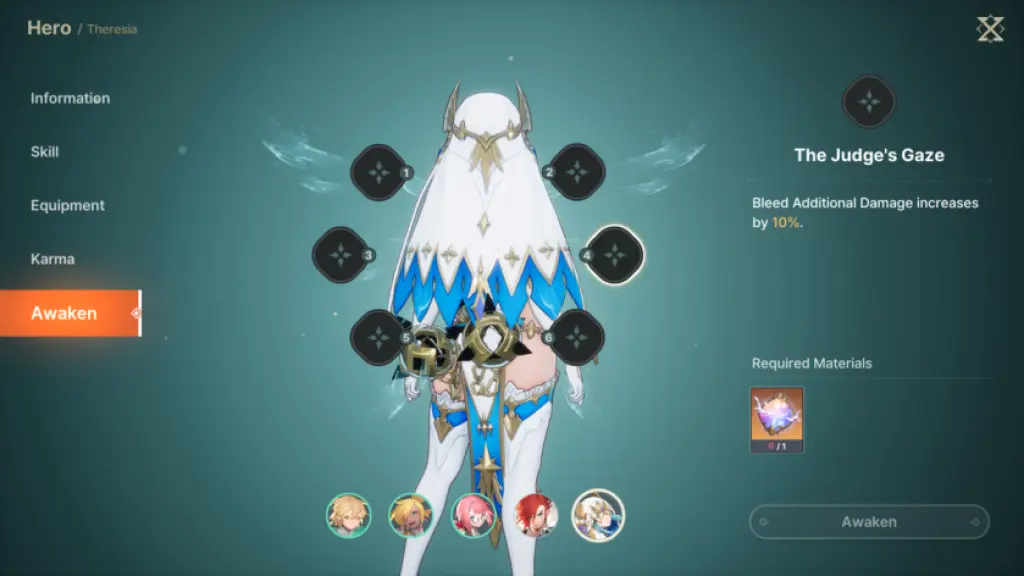 Awakening Theresia in DragonSword: Awakening