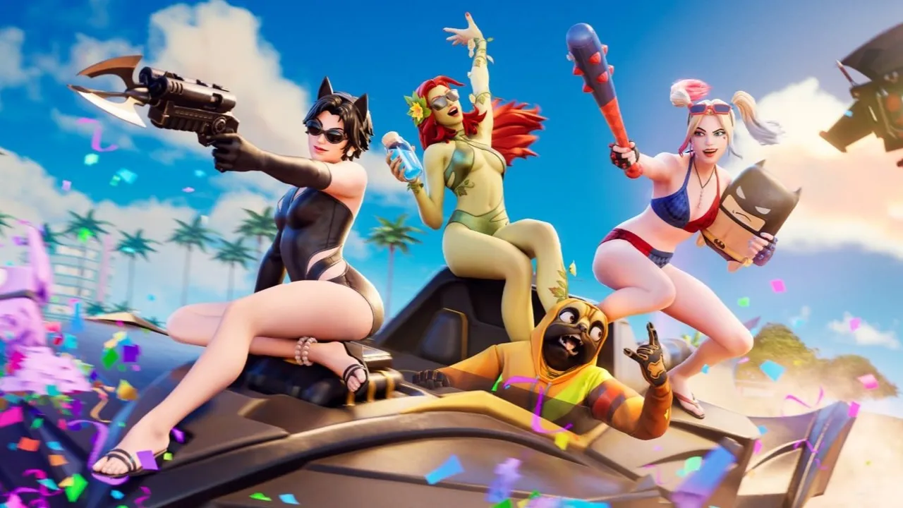 Fortnite’s Skimpy New Poison Ivy and Harley Quinn Swimwear Skins Are Locked to Modes Rated 13+