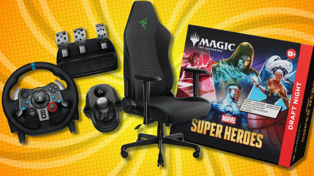 Today’s Top Deals: 27″ Samsung G5 OLED Gaming Monitor, MTG x Marvel Draft Night Box, Logitech G29 Racing Wheel Bundle