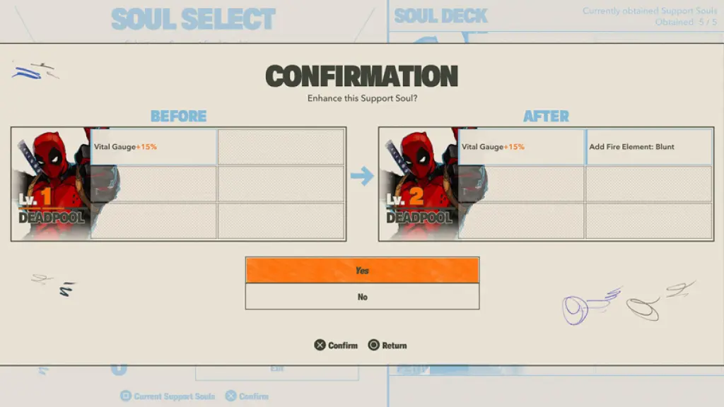 The Deadpool Support Soul card in Marvel Tokon.