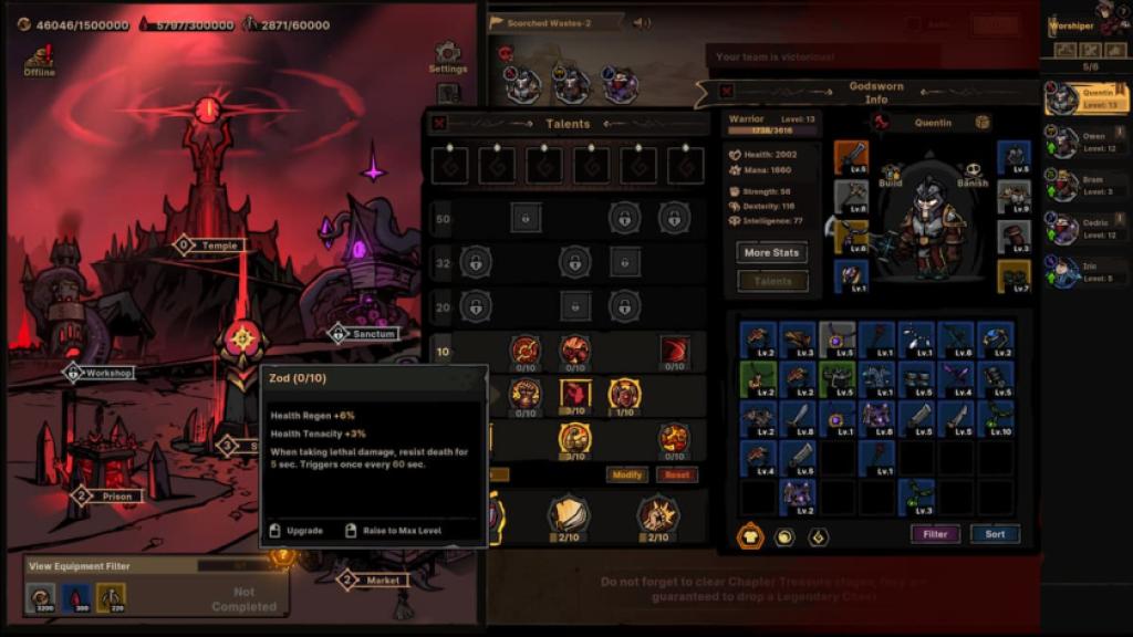 Warrior Zod skill in Path of Idle