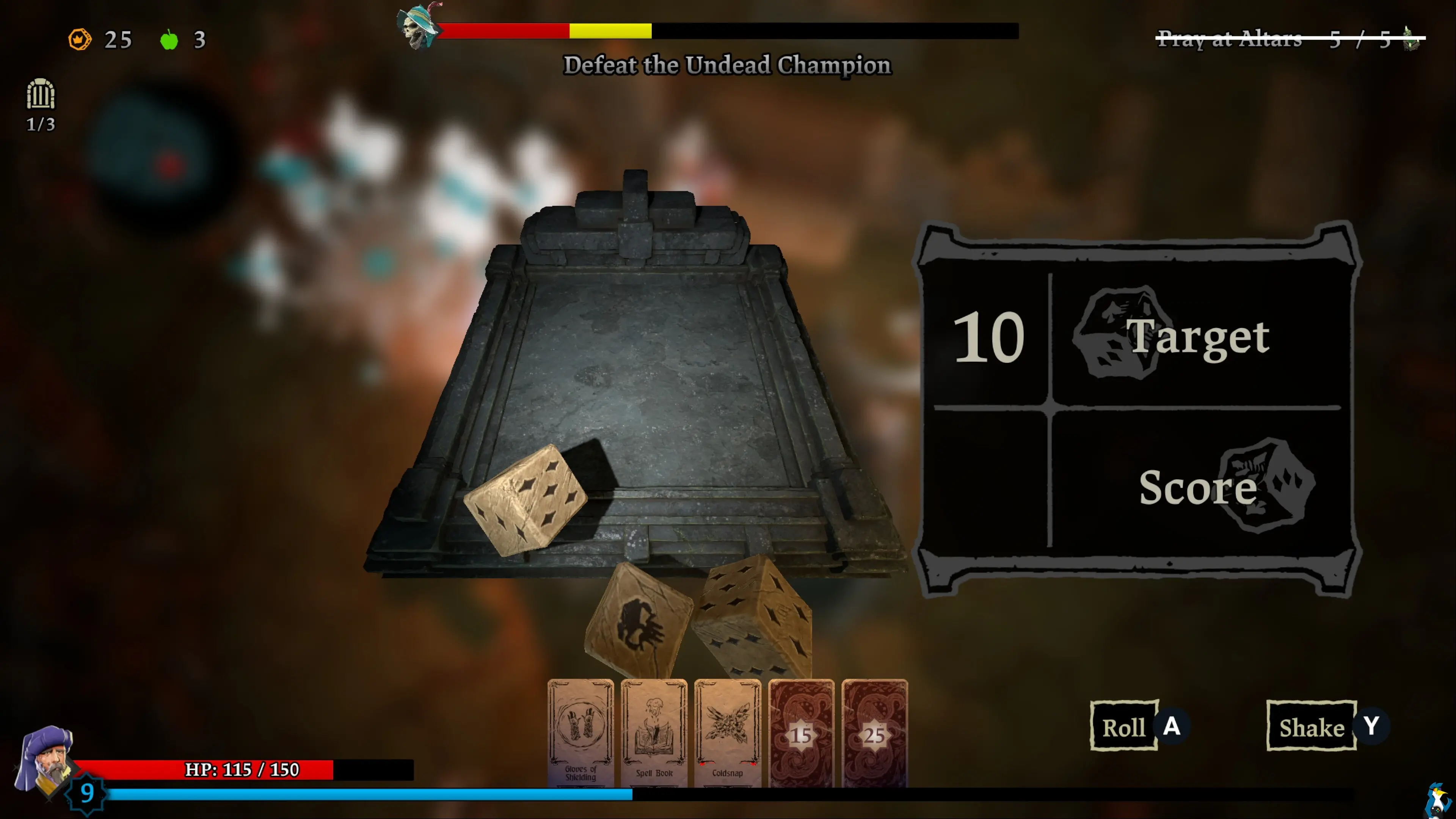 Hand of Fate: Hordes - rolling dice Hand of Fate: Hordes - rolling dice