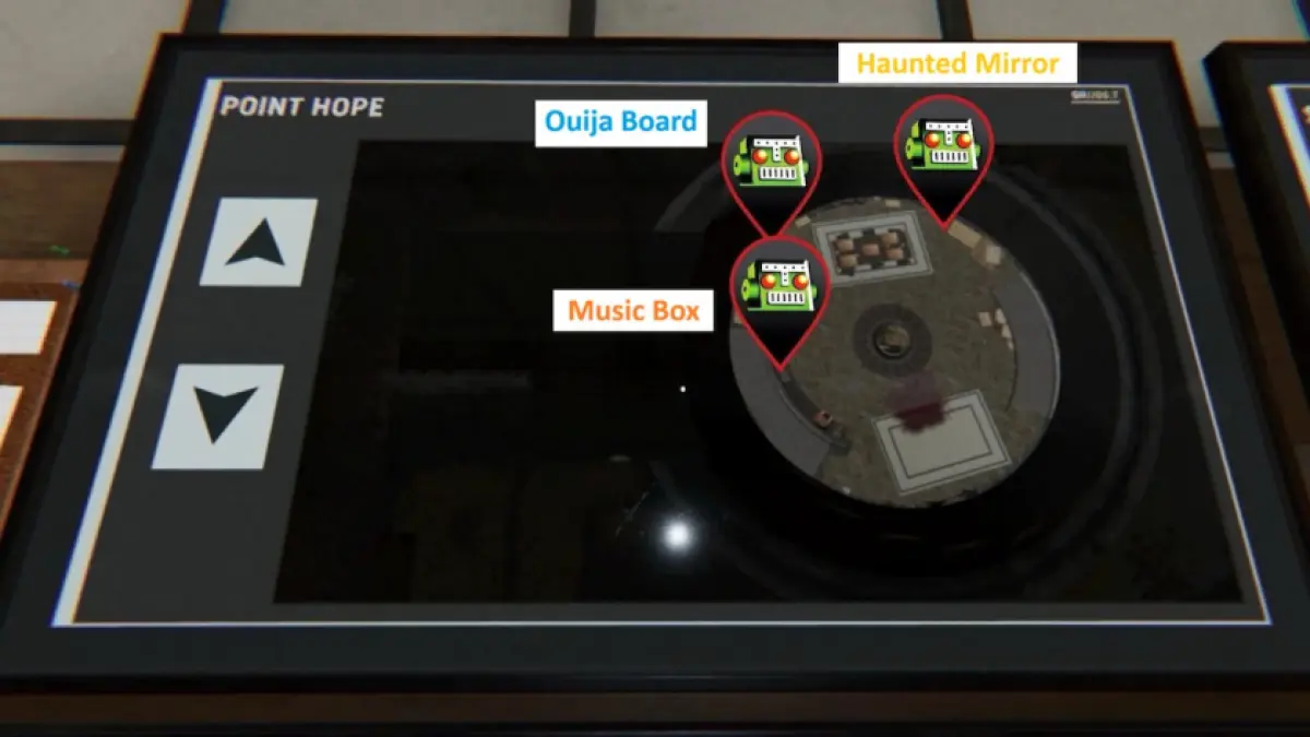 third floor map of cursed objects phasmophobia point hope restricted