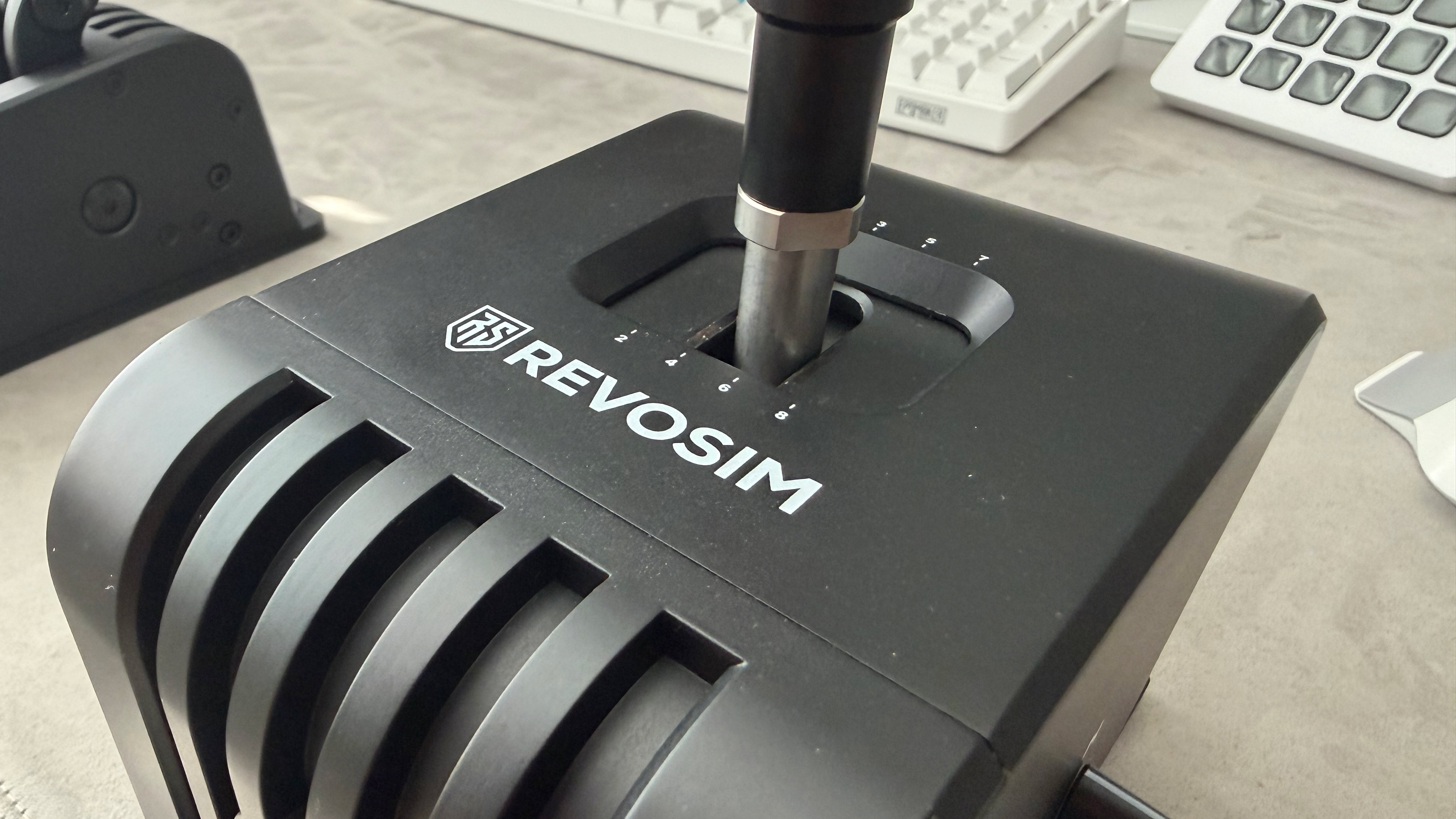 A closer look at the gear mechanism for the Revosim's RS Pure bundle's gear shifter