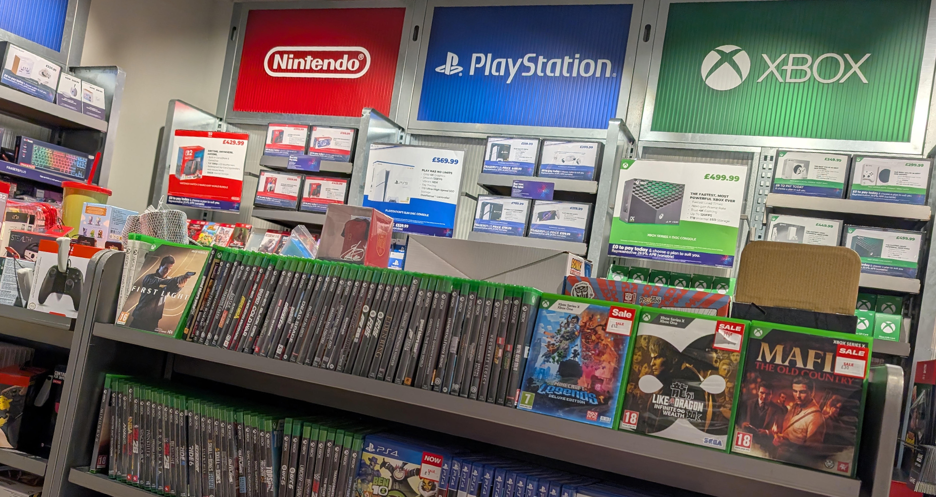 Photos taken in a GAME store in the UK, soon to close down