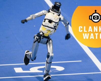 Robot Olympics runner bravely sprints headfirst into wall and collapses in shower of sparks, is not a metaphor