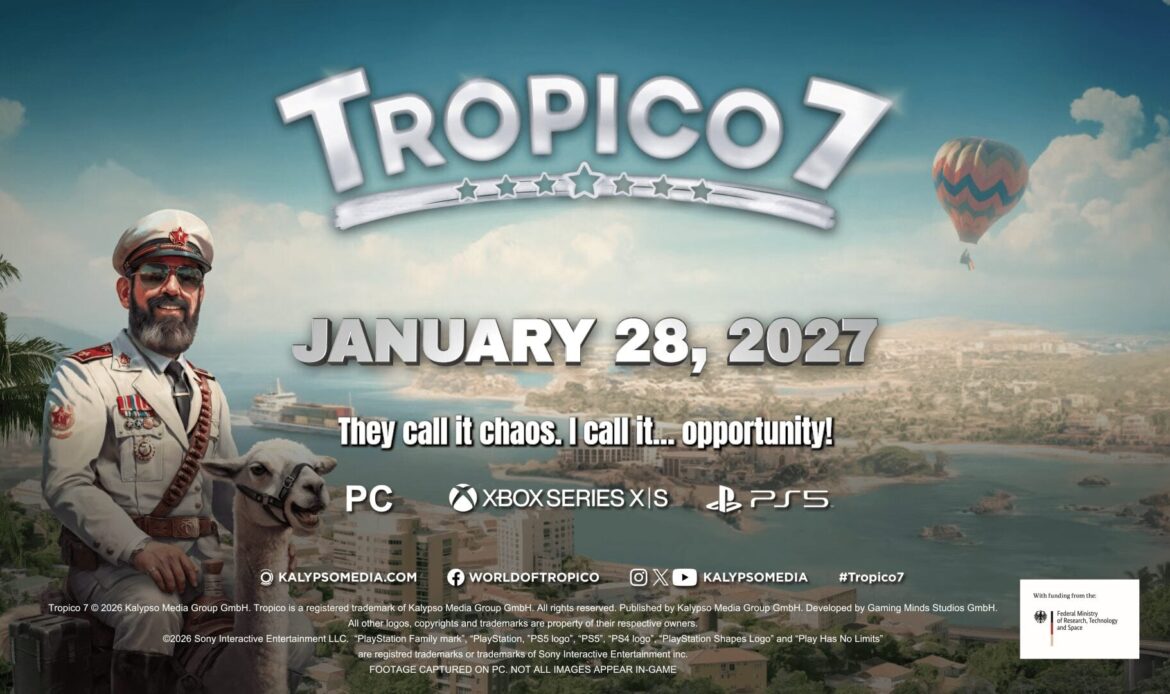 Tropico 7 launches January 28, 2027