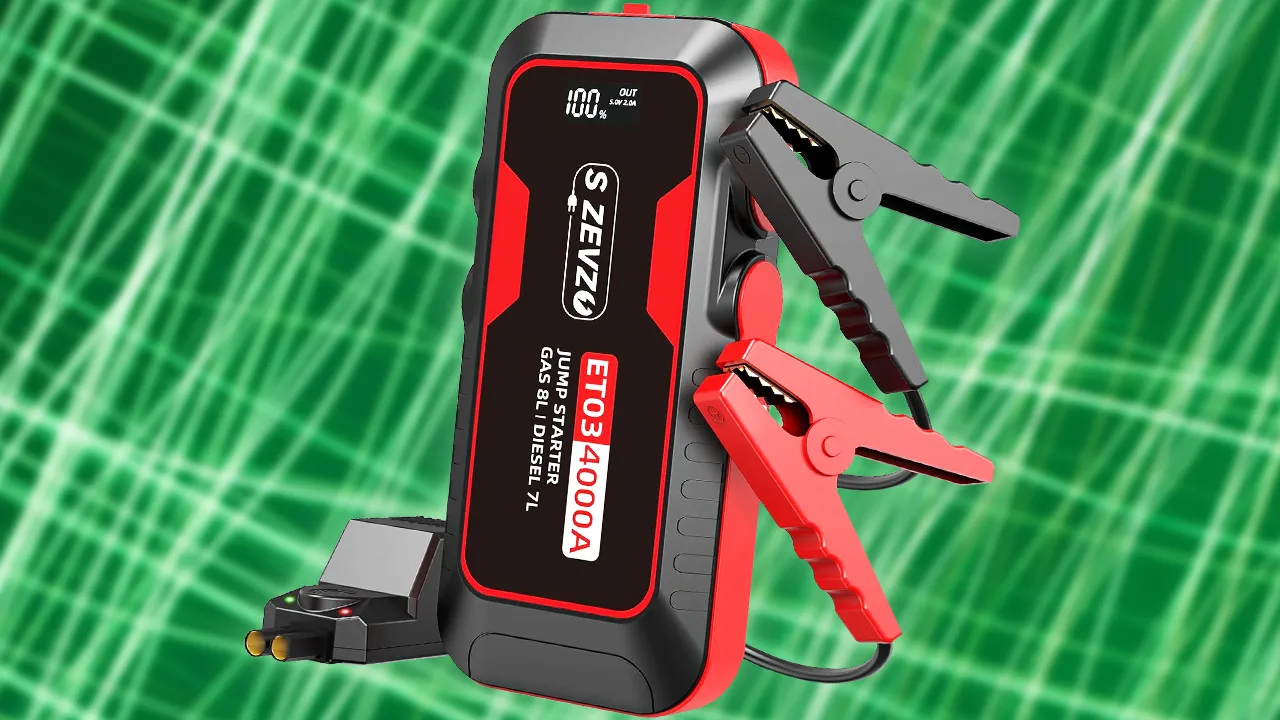 Amazon Has a Well-Reviewed 12V 4,000A Cordless Car Jump Starter for Just $25.64 After Coupon