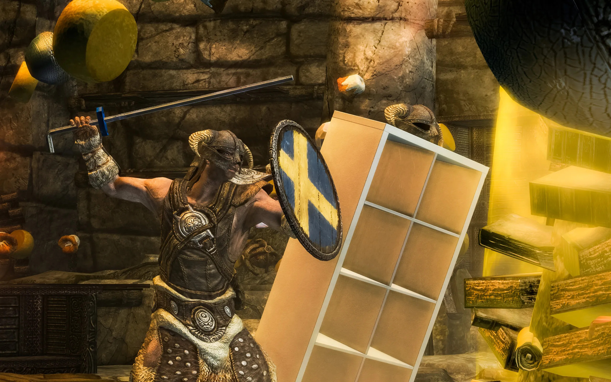 Image of the Allenblade in Ikea's Kallax Storageborn mod