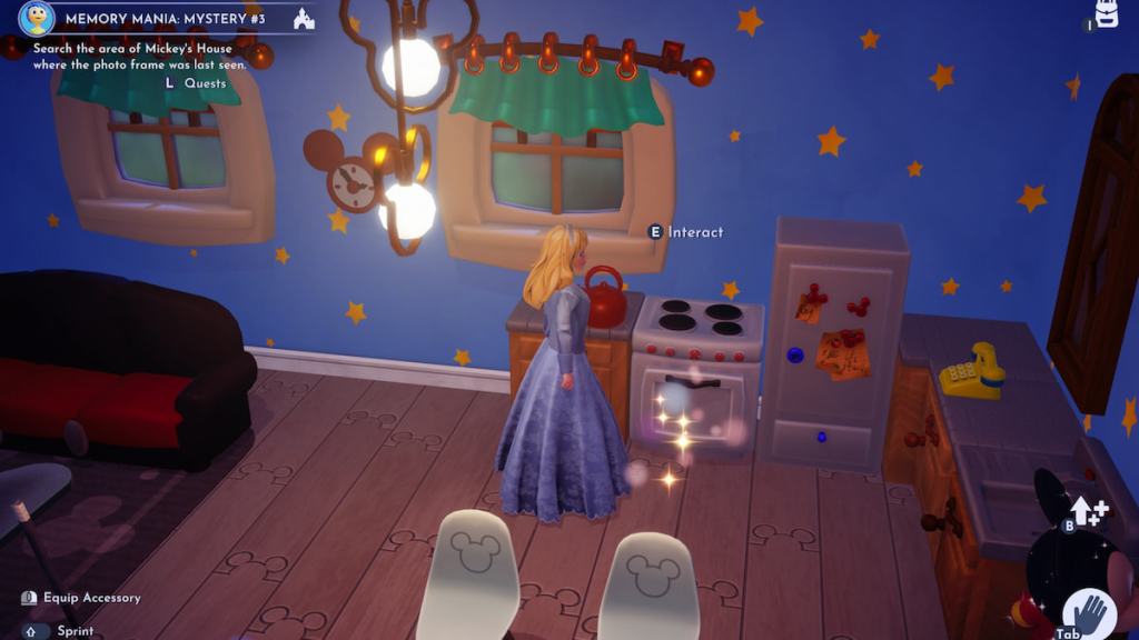 Sparkling spot for missing photo frame in disney dreamlight valley