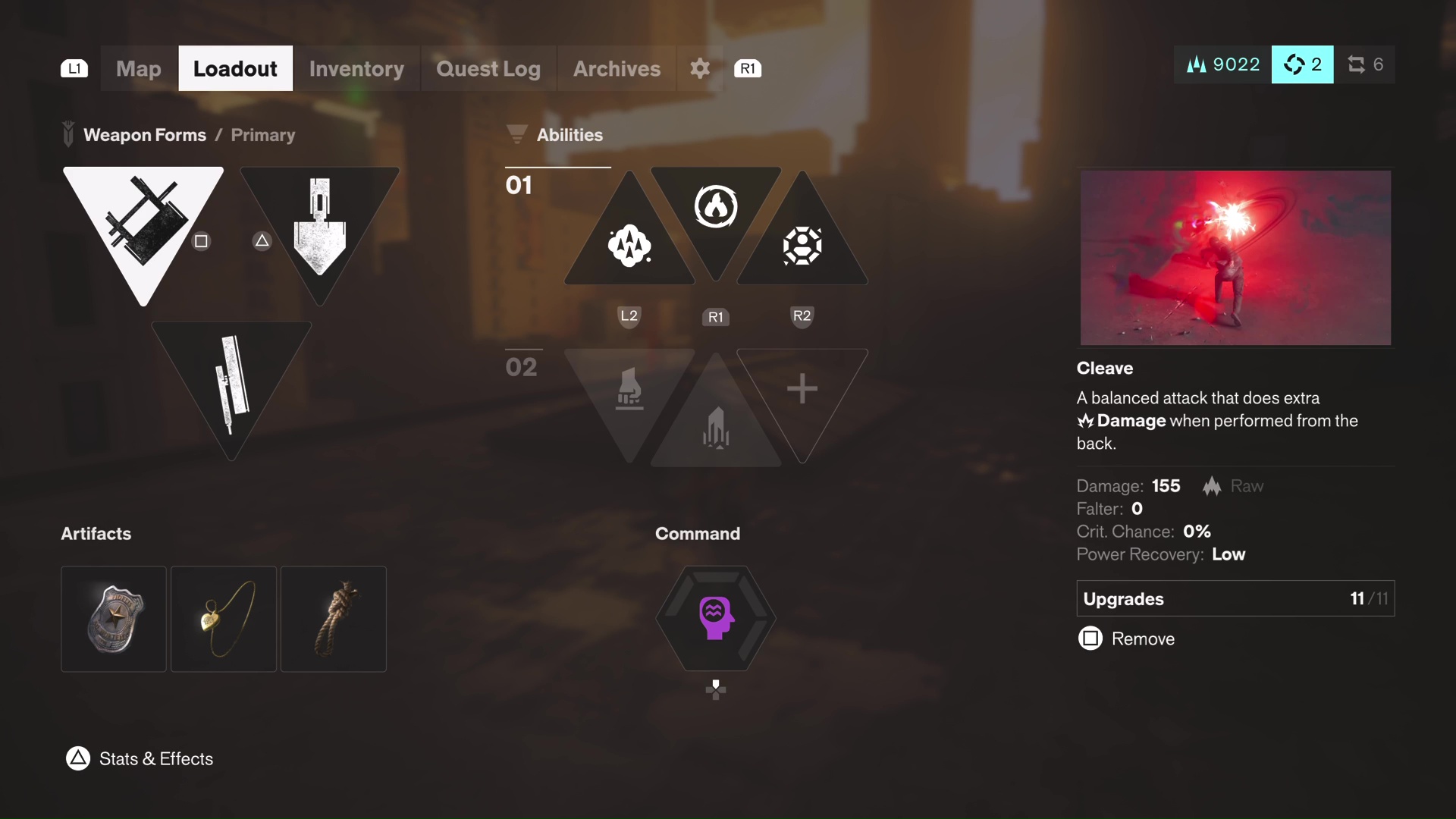 How to change weapon forms in Control Resonant