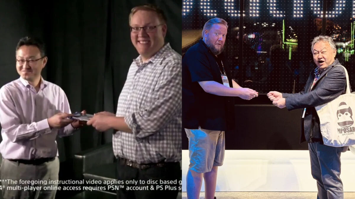 PlayStation Legends Recreate Iconic PS4 Game-Sharing Meme But This Time There’s No Disc